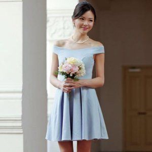 Velvet Dolls Off the Shoulder Dress in Powder Blue Size Small